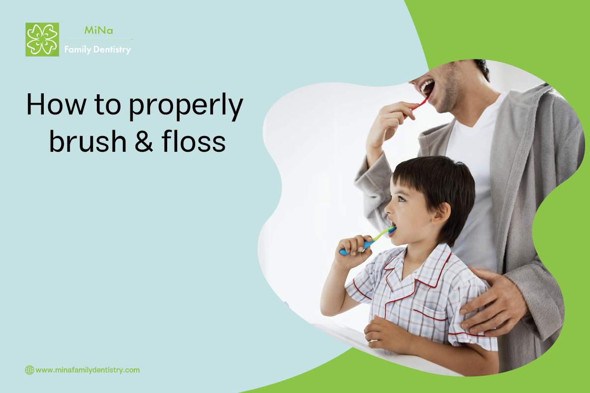 Proper tooth brushing technique demonstration for optimal plaque removal